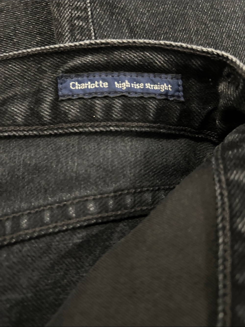 Citizens of Humanity Charlotte High Rise Straight Sz 28 Black Distressed Denim - Picture 3 of 13